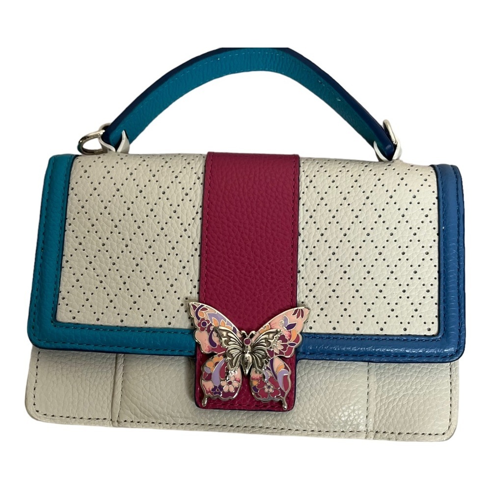 Brighton Multicolor Crossbody Bag with Butterfly Accent